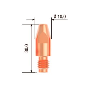 FUBAG Контактный наконечник M8х30 мм ECU D=0.9 мм (25 шт.) в Владимире фото