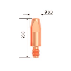 FUBAG Контактный наконечник M6х28 мм ECU D=0.9 мм (25 шт.) в Владимире фото