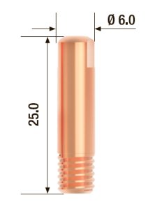 FUBAG Контактный наконечник M6х25 мм ECU D=0.6 мм (10 шт.) в Владимире фото