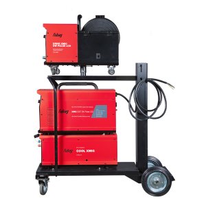 Полуавтомат сварочный FUBAG XMIG 500T DW PULSE  + подающий механизм DRIVE XMIG DW PULSE  + горелка FB 550W 3m  + блок жидкостного охлаждения Cool XMIG  + шланг-пакет 5 метров 95 мм2 14 pol с жидкостным охлаждением + тележка XM в Владимире фото