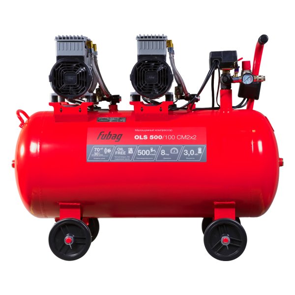 Компрессор воздушный безмасляный малошумный FUBAG OLS 500/100 CM2х2 + Набор пневмоинструмента (5 предметов) в ПОДАРОК в Владимире фото