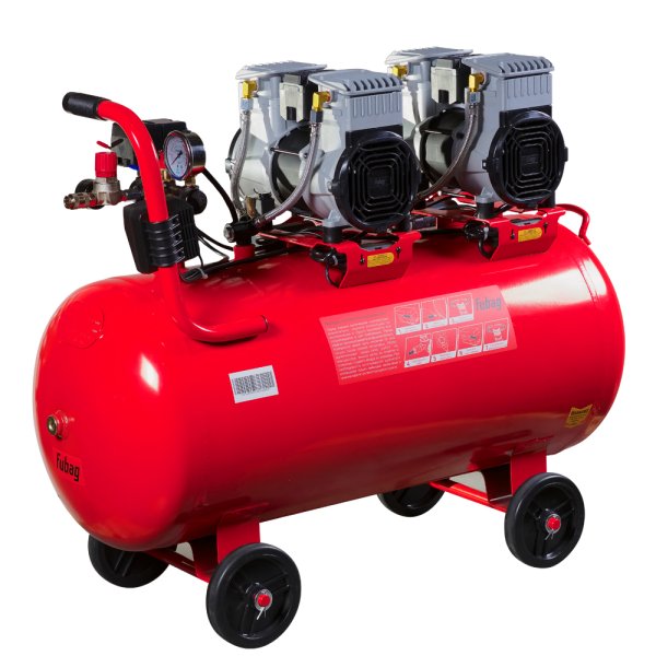 Компрессор воздушный безмасляный малошумный FUBAG OLS 500/100 CM2х2 + Набор пневмоинструмента (5 предметов) в ПОДАРОК в Владимире фото