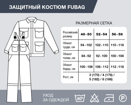 Защитный костюм Fubag размер 48-50 рост 3 в Владимире фото