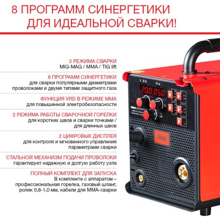 Полуавтомат сварочный FUBAG IRMIG 208 SYN PLUS c горелкой FB 250 3 м в Владимире фото