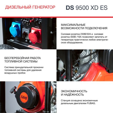 FUBAG Дизельный генератор (одно- и трехфазный) с электростартером DS 9500 XD ES в Владимире фото