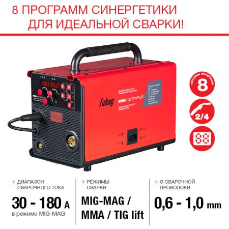 Полуавтомат сварочный FUBAG IRMIG 188 SYN PLUS c горелкой FB 250 3 м в Владимире фото