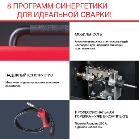Полуавтомат сварочный FUBAG IRMIG 188 SYN PLUS c горелкой FB 250 3 м в Владимире фото